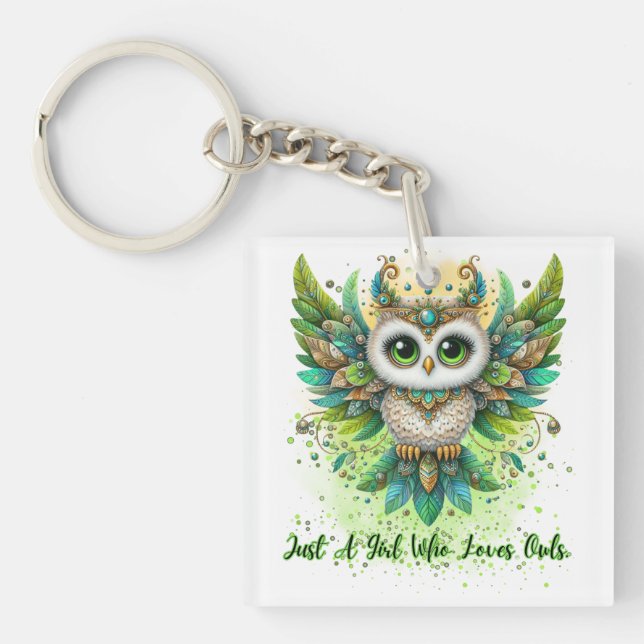 Enchanted Owl Queen Key Ring (Front)