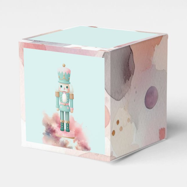 Enchanted Pastel Nutcrackers Watercolors Favour Box (Front Side)