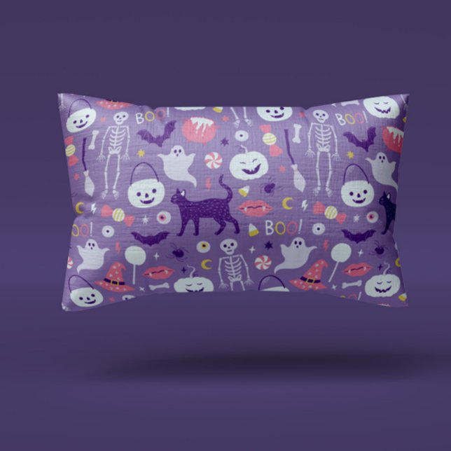  Enchanted Pastel Spooktacular Halloween Lumbar Cushion (Creator Uploaded)