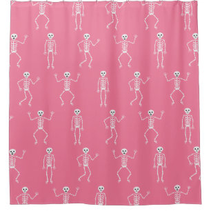 Enchanted Pastel Spooktacular Halloween Pink Shower Curtain