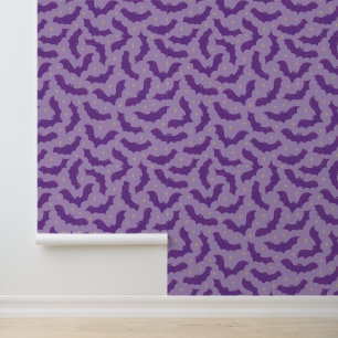 Enchanted Pastel Spooktacular Halloween Purple Bat Wallpaper