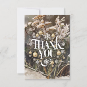 Enchanted Pastel Winter Happy Holidays Thank You Card