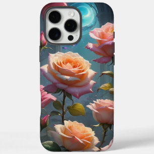 Enchanted Peach-Pink Roses  iPhone 16 Pro Max Case