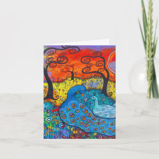 Enchanted Peacocks Valentine's Day Card