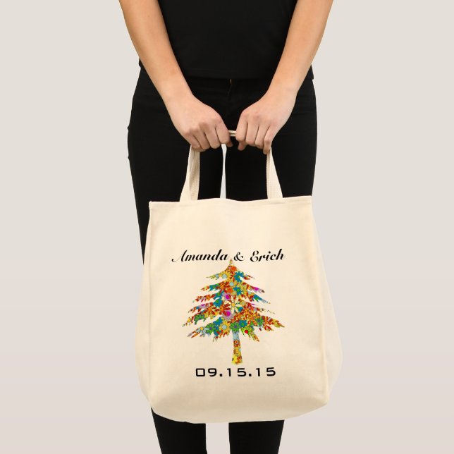 Enchanted Pine Tree Forest Wedding Tote Bag (Front (Product))