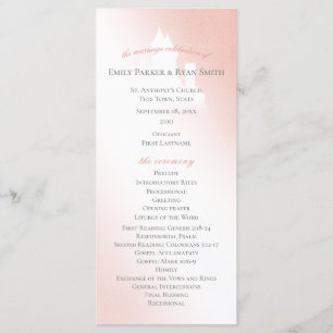 Enchanted Pink Fairy Tale Castle Wedding Program Programme