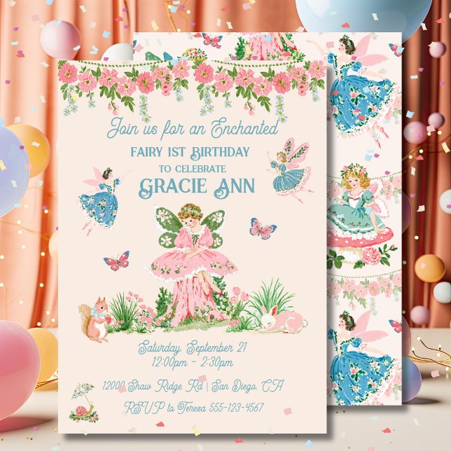 Enchanted Pixie Fairy Princess Birthday Party Invitation (Creator Uploaded)