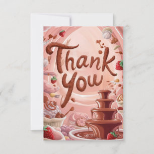 Enchanted Pretty Chocolate thank you card