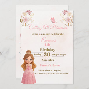 Enchanted Princess Birthday Card for Girls