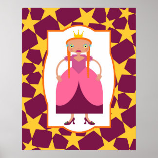 Enchanted Princess Birthday Girl Poster