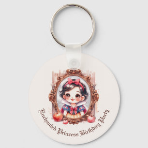 Enchanted Princess Birthday Invitation Snow White Key Ring