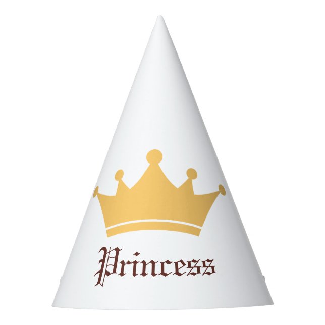 Enchanted Princess Birthday Invitation Snow White Party Hat (Front)