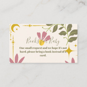 Enchanted Princess Books for Baby Baby Shower Enclosure Card