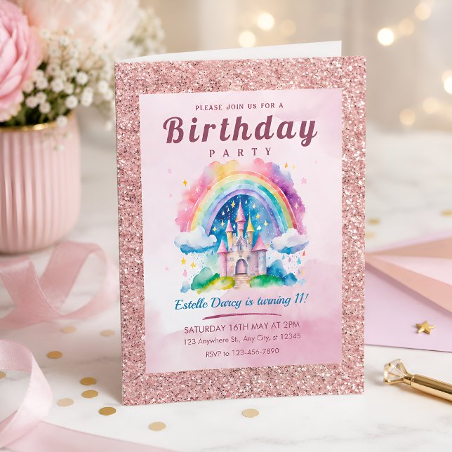 Enchanted Princess Castle Birthday Invitation (Creator Uploaded)