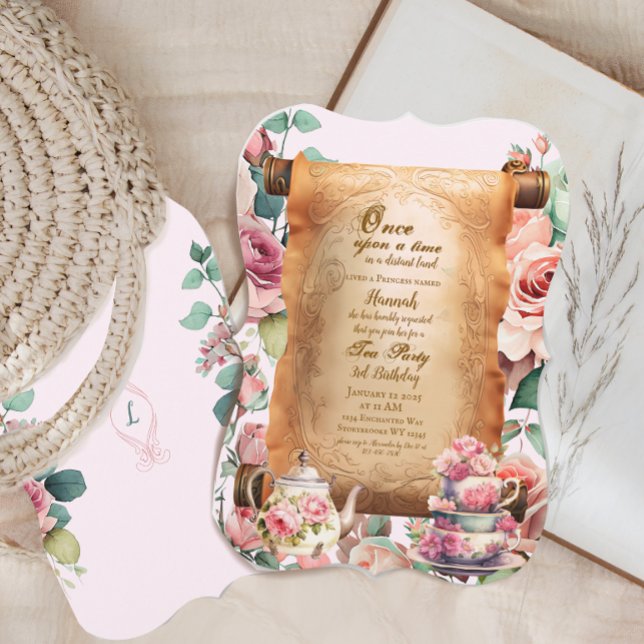 Enchanted Princess Tea Party Birthday Invitation (Creator Uploaded)