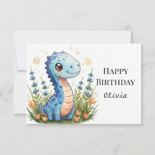 Enchanted Printable Dinosaur Birthday Card