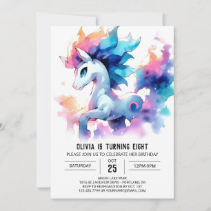 Enchanted Printable Horse Birthday Invitation