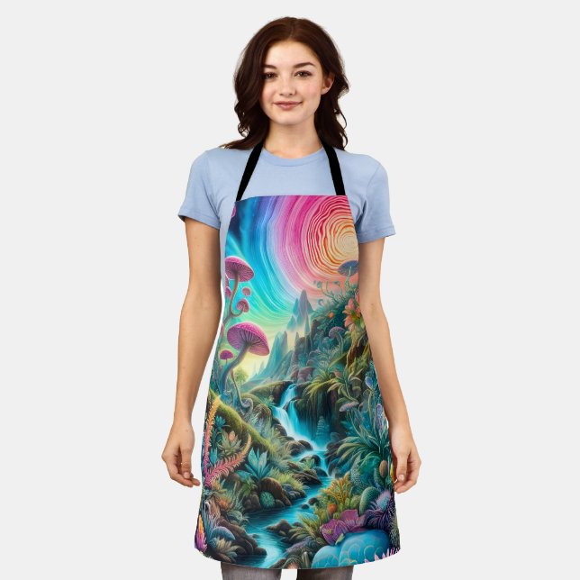 Enchanted Psychedelic Dreamscape Apron (Worn)