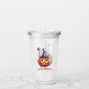 Enchanted Pumpkin Patch – Cute Jack-o’-Lantern Acrylic Tumbler