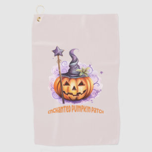 Enchanted Pumpkin Patch – Cute Jack-o’-Lantern Golf Towel