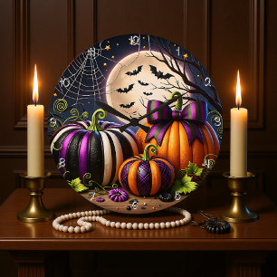 Enchanted Pumpkin Patch Large Clock