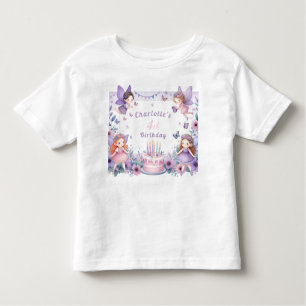 Enchanted Purple Fairy garden - Birthday  Toddler T-Shirt