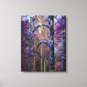 Enchanted Purple Forest Canvas Wall Art