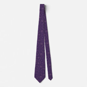 Enchanted Purple Rose Garden Tie