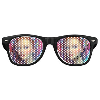 Enchanted Rainbow Hair Portrait Retro Sunglasses