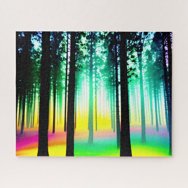 Enchanted Rainbow Heavenly Forest Jigsaw Puzzle (Horizontal)