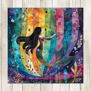 ENCHANTED RAINBOW MERMAID COLORFUL POSTER