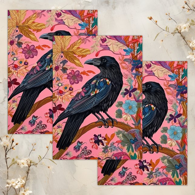 ENCHANTED RAVEN DECOUPAGE TISSUE PAPER (ENCHANTED RAVEN DECOUPAGE TISSUE PAPER)