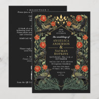 Enchanted Raven Roses Gothic Wedding QR Code