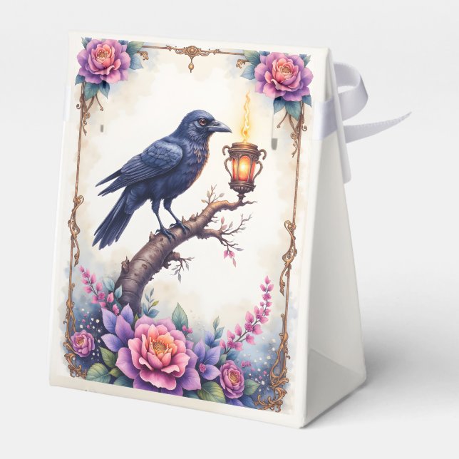 Enchanted Raven Wedding Collection Favour Box (Back Side)
