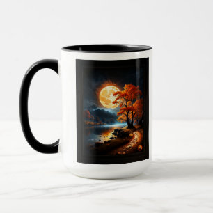 Enchanted Realm Of The Orange Moon by Xzendor7 Mug