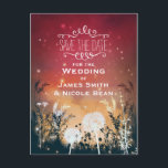 Enchanted Red Sky Stars & Foliage Save The Date Announcement Postcard<br><div class="desc">Enchanted Red Sky Stars & Foliage Save The Date. Matching items in my store.</div>