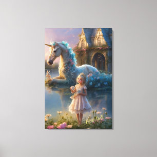 Enchanted Reflections: The Unicorn's Sanctuary Canvas Print