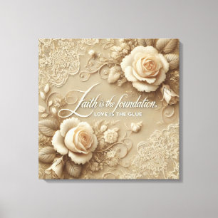 Enchanted Rose AI art Canvas Print