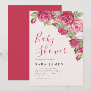 Enchanted Rose Garden Baby Shower Invitation