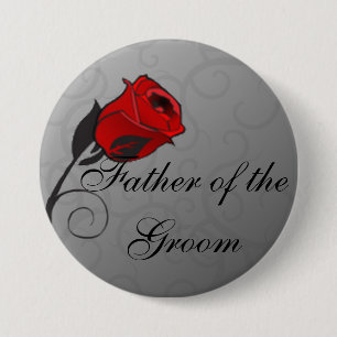 Enchanted Roses Father of the Groom Button