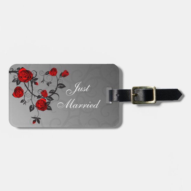 Enchanted Roses Luggage Tag (Front Horizontal)