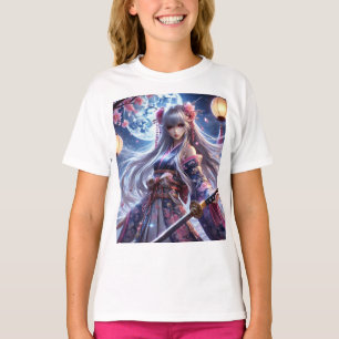 🌙 Enchanted Samurai Princess – Moonlit Warrior T- T-Shirt