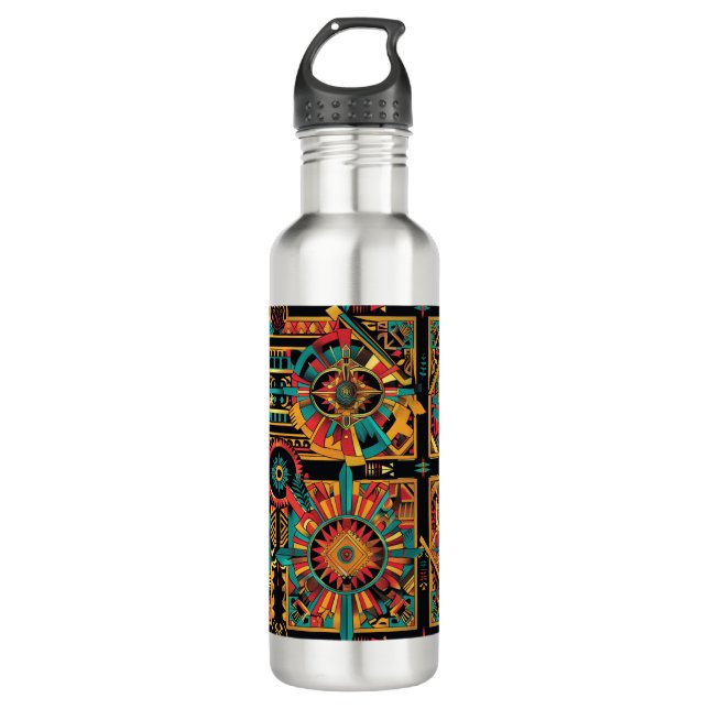 Enchanted Sapphire "Aztec Dream" 710ml Steel Water 710 Ml Water Bottle (Front)
