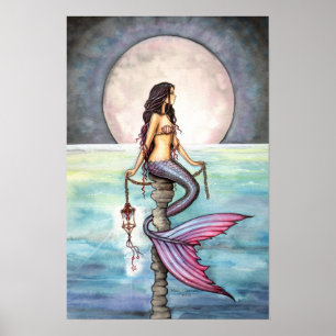 Enchanted Sea Mermaid Art Poster Print