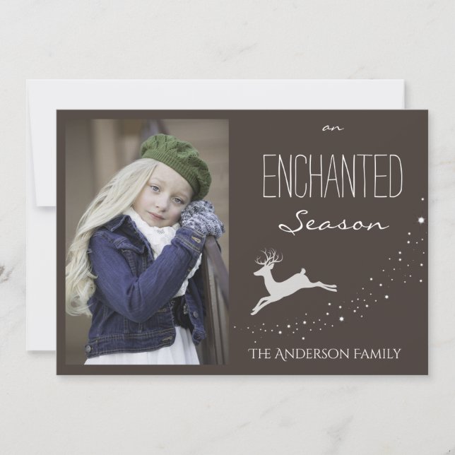 Enchanted Season Holiday Photo Card (Front)