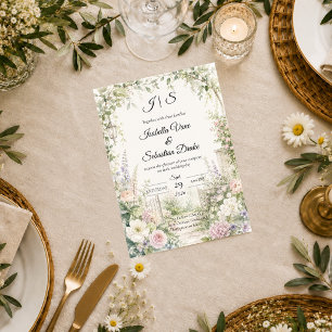 Enchanted Secret Garden Elegance Wedding  Invitation