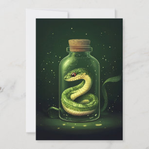 Enchanted Serpent in a Glass Jar Invitation
