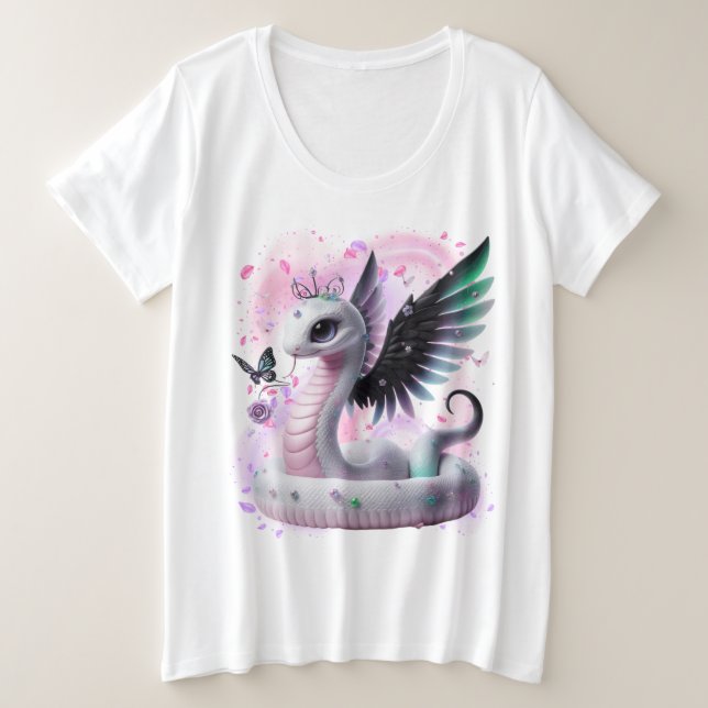 Enchanted Serpent Plus Size T-Shirt (Design Front)