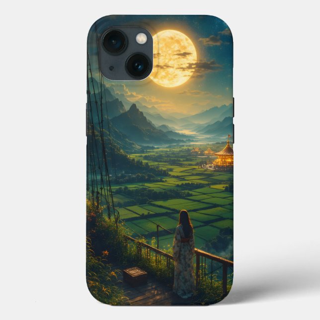 Enchanted Ship Overlooking Lush Valley Case-Mate iPhone Case (Back)