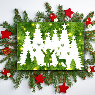 Enchanted Silhouette Christmas Holiday Card